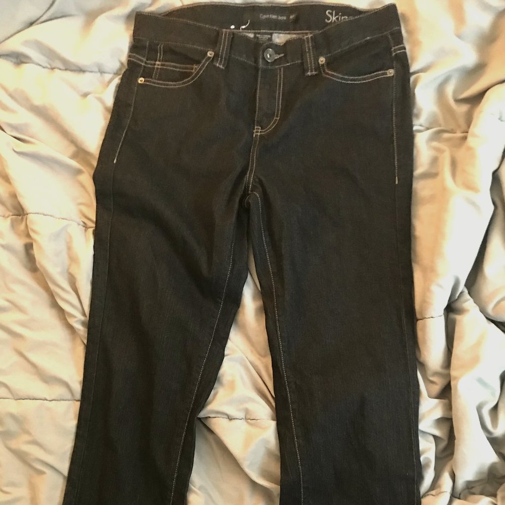 Calvin Klein Dark Navy Blue Slim Jeans Size 10 Long